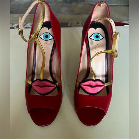 gucci molina shoes lips red|Gucci Molina Lips T.